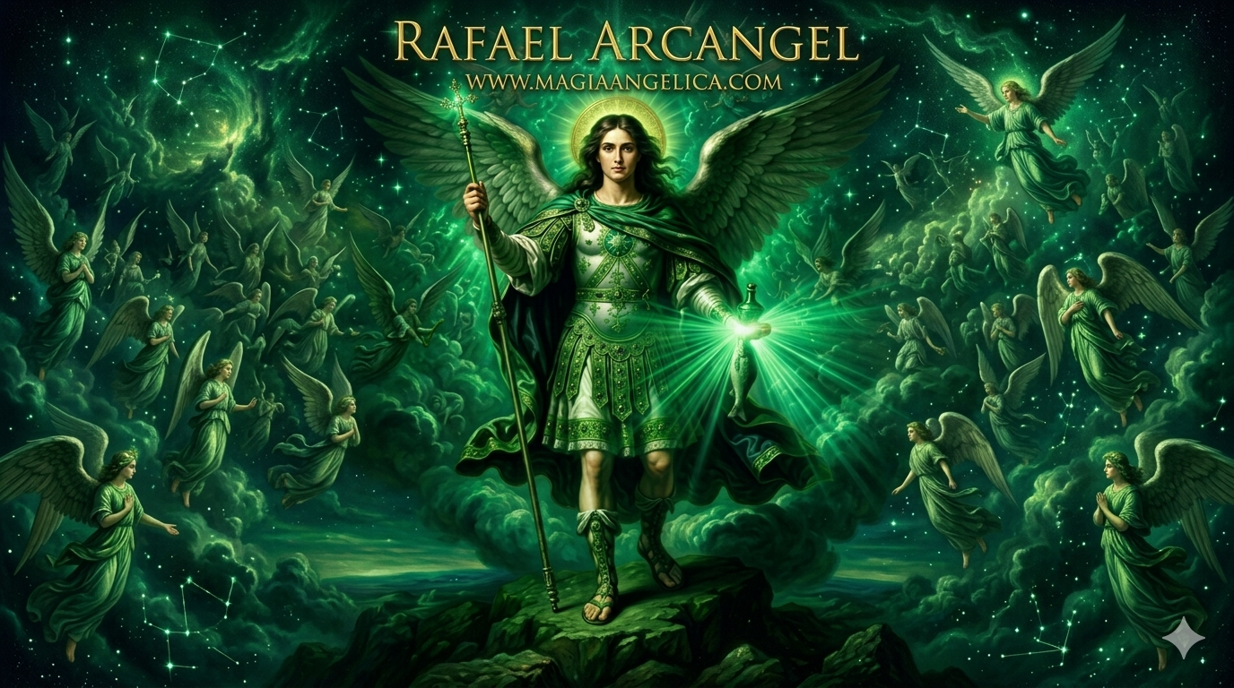 El rayo Verde Esmeralda para sanacion, verdad y renacimiento  bajo la proteccion de San Rafael Arcangel